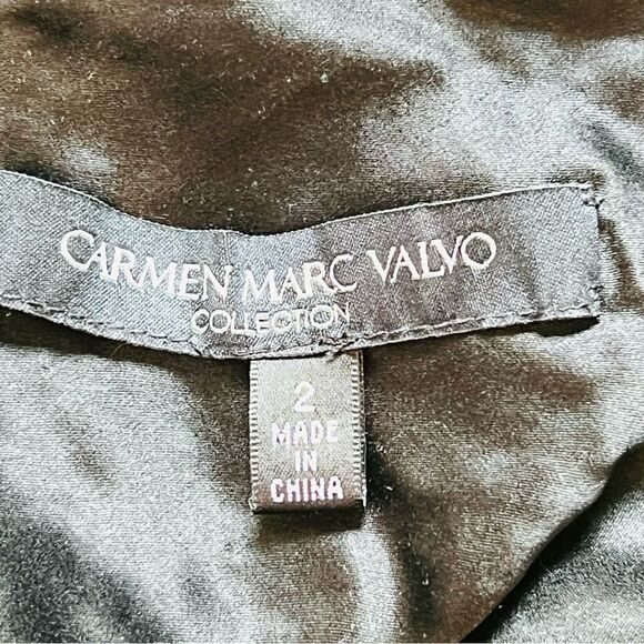 CARMEN MARC VALVO embellished sequins  Silk Mini Dress size 2 - Picture 4 of 5